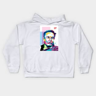 elon musk pop art Kids Hoodie